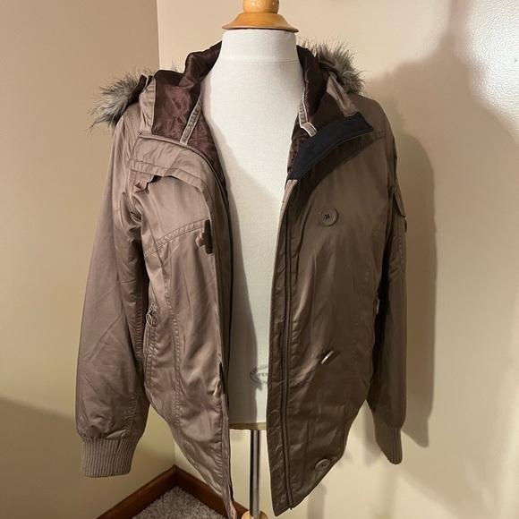 Columbia Women’s Brown Waterproof Detachable Hooded Coat Sz S EUC - Picture 7 of 11